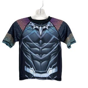 Marvel Avengers Shirt Youth Extra Small Black Graphic Dry Fit Stretch Tee